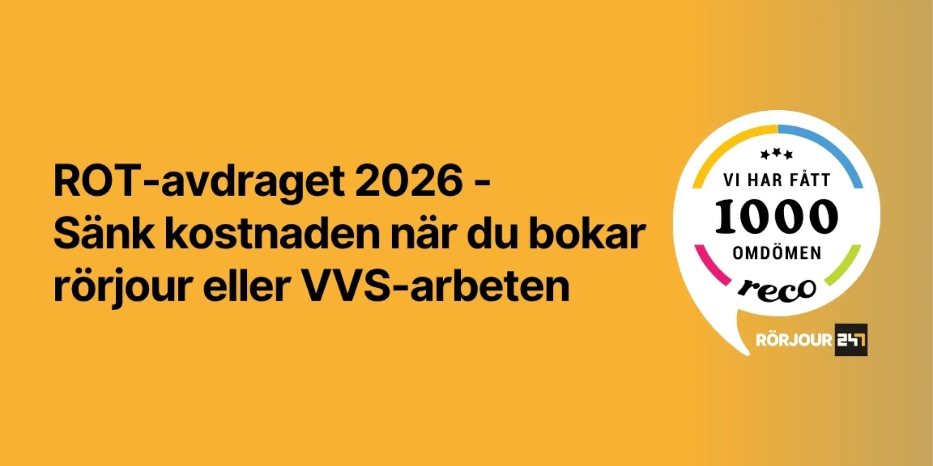 ROT avdraget 2026 Sank kostnaden nar du bokar rorjour eller VVS arbeten