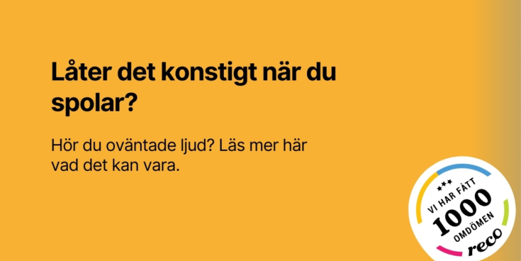 Later i roren nar man spolar toaletten