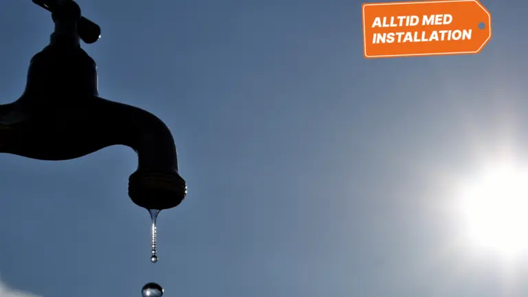 Vattenutkastare med installation